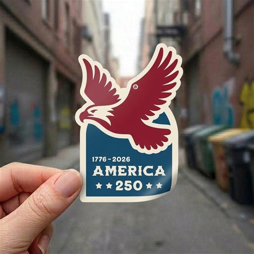 America 250 Vinyl Sticker: Durable & Waterproof USA Anniversary Decal