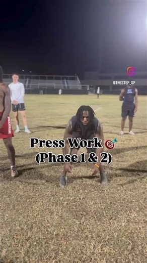 Press Technique Progression 🎯 #football #cornerback #technique #press #defensiveback #footwork