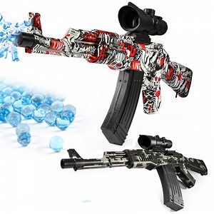 [Hot Item] Ak-47 DIY Model Gun Gel Blaster Beads Electric Gun Toy Water Guns Outdoor Sport Toy Gun Water Gel Bullet Blaster for Boys Gun Toys