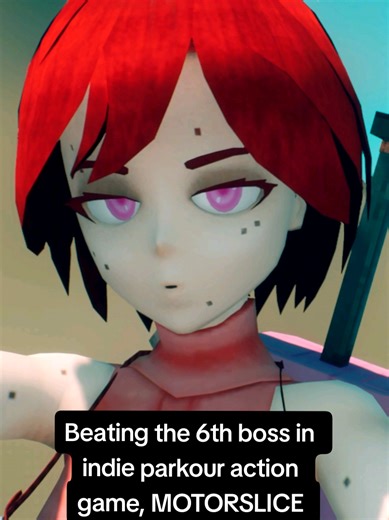 How to beat the 6th boss in indie parkour action game, MOTORSLICE. #gaming #tiktokgaming #indiegame #videogames #motorslice