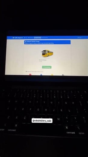 AI-Based Smart Traffic Signal Control System 2026 | Python Final Year Project #shorts
