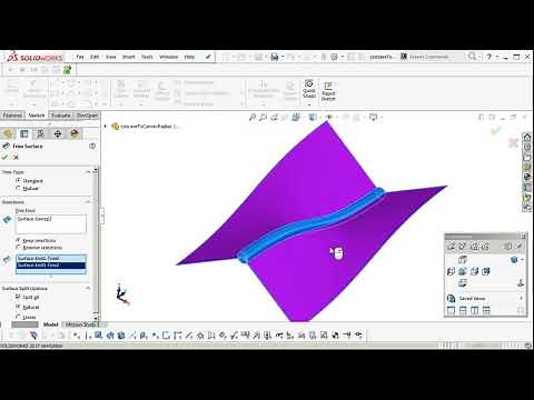 Solidworks Tutorial: Concave to convex radius/fillet blend