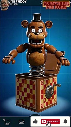 Jack in the box Freddy Fazbear five nights at freddys (FNAF) animatronic animation #shorts