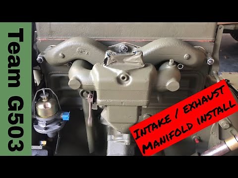 Installation Of The Intake And Exhaust Manifolds On A Willys MB L134 Engine G503TV