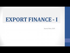 Export Finance I