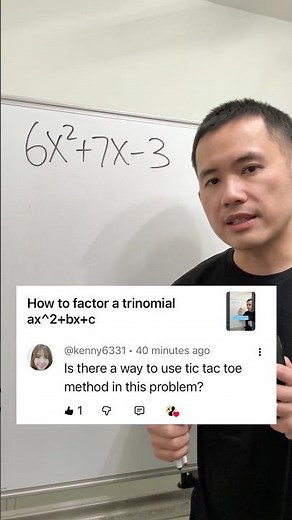 How to factor a trinomial, the tic-tac-toe way