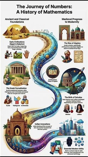 "Who invented mathematics? 🤔#MathHistory #Mathematics #Infographic #Education #Learning