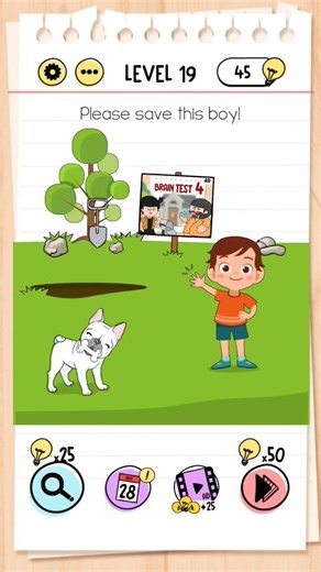 BRAIN test level 19 follow to solve more 🥰🥰🥰