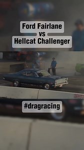 Ford Fairlane vs Hellcat Challenger #dragracing | Drag Racing