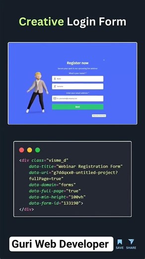 login page design #coding #javascript #html #css #programming #python #webdesign #shorts #viralvideo