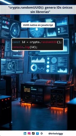 “crypto.randomUUID(): genera IDs únicos sin librerías”