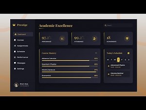 How to create Dashboard with HTML and CSS | Create School Dashboard with HTML and CSS