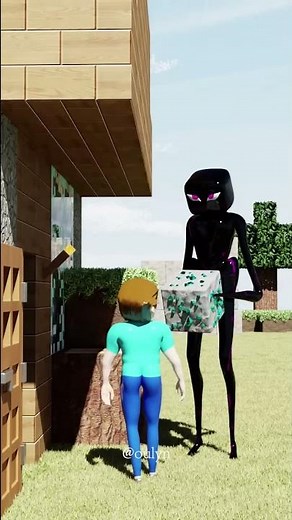 Minecraft - Enderman block Steve’s window