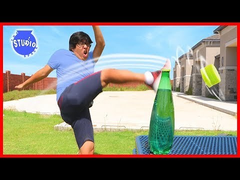 BOTTLE CAP CHALLENGE Trick Shots ! Wins... and BEST FAILS!