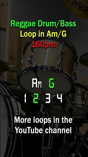 Reggae Drum and Bass Loop in Am/G - 160bpm #reggaetrack #aminor #drumloop