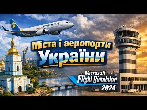 УКРАЇНА В МАСШТАБІ 1:1 🔴 Огляд міст і аеропортів з висоти польоту в Microsoft Flight Simulator 2024