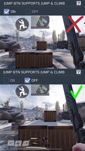 On vs Off Jump BTN Supports Jump and Climb Setting - CODM #codm #cod #fyp #ammo_codm #xyzbca
