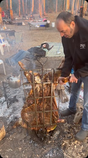 Ruben E. Maislos | TB to this amazing video from a few years ago! Enough meat? I’m upping my grilling game, cooking a Whole 34Kg Lamb on an Argentine Iron... | Instagram