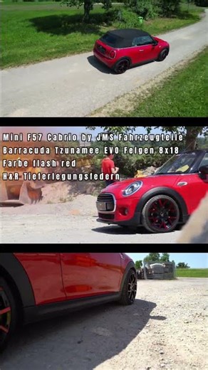 Mini Cooper F57 X mit @barracudawheels Tzunamee EVO Flash Red 8x18