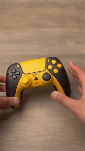 Yellow Black Custom PS5 PRO Controller 2 Paddle Mouse click triggers Dualsense mods