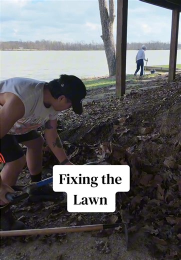 I spent a lot of my first decade of life outside with my mom as she gardened, so it feels really good to be able to garden with her again in her last! #lakehouse #caregiverlife #springyardwork