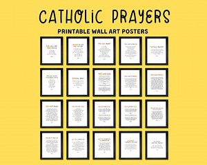 Catholic Prayer Posters Printable | PDF Digital Download | Prayer Prints for Kids | Catholic Homeschool, Classroom, or Faith Corner - Etsy