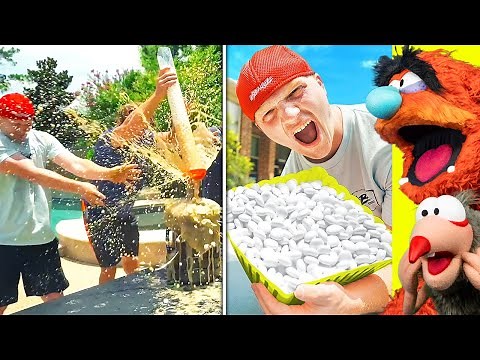 REACTING to UNSPEAKABLES COKE & MENTOS CHALLENGES!