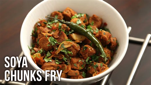 Quick and easy soya chunks fry