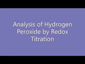 Percent H2O2 Redox Titration