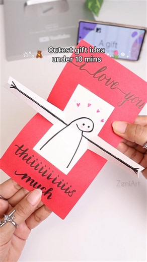 Cutest card to make under 10 minutes 🧸💗