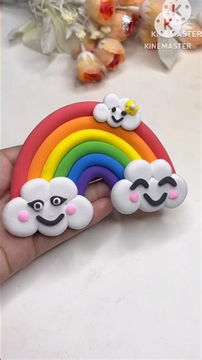 DIY idea 💡 super easy clay diye rainbow 🌈 banano🥰#shorts#music #trending #funny #clay