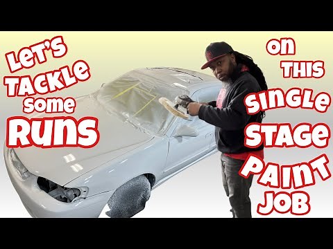 Wet sanding and buffing runs out of a single stage paint job