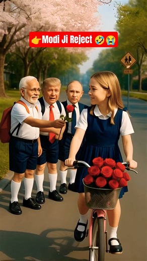 Motiji's proposal to Meloni rejected | Trump and Putin laughing 😋 #ai #modi #viral #shorts
