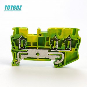 [Hot Item] Ground Wire Protection Terminal Block St2.5-Twin-PE Yellow Green Spring Terminal