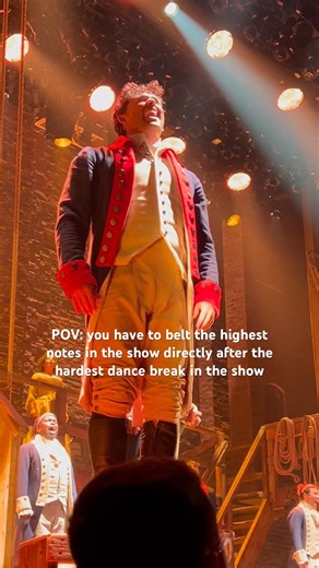 fighting to breathe at this moment in Hamilton on Broadway 🥵 #theatre #musical #actor #pov #singing