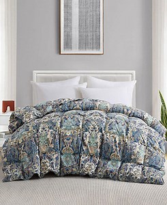 Unikome Printed All Season White Goose Feather Fiber Comforter, Full/Queen - Macy's