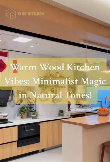 Warm Wood Kitchen Vibes: Minimalist Magic in Natural Tones! 🌿✨ January 2026 kitchen reset calling? Craving that cozy, timeless warmth? This original wood-tone kitchen is pure minimalist home kitchen cabinetry perfection – clean, natural, and oh-so-inviting! Hook: Slow cinematic pan from open living view → close-up zoom on rich wood grain & seamless handles → quick cuts to floating shelves, marble backsplash glow & pendant lights → fun text “Cold white? Nah, warm wood wins every time!” Timeless 
