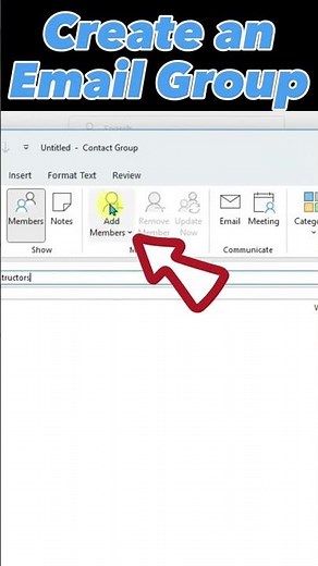 Create Email Group in Outlook Mail #shorts
