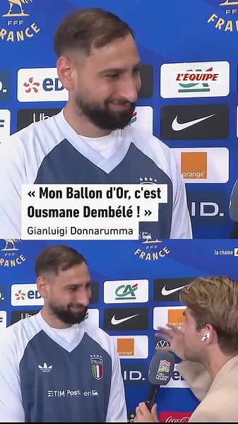🏆 Gianluigi Donnarumma a déjà son favori pour le Ballon d'Or #ballondor #donnaruma #dembele