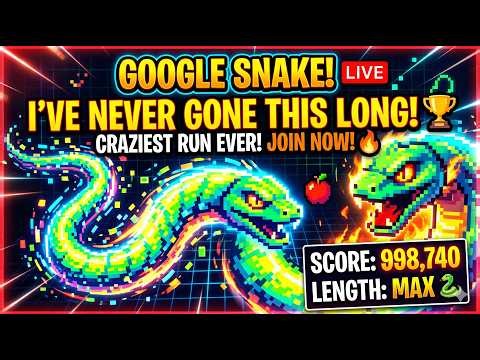 Google Snake LIVE Stream 🐍 Can I Beat My Highest Score Today? #shorts #gaming #snakegame