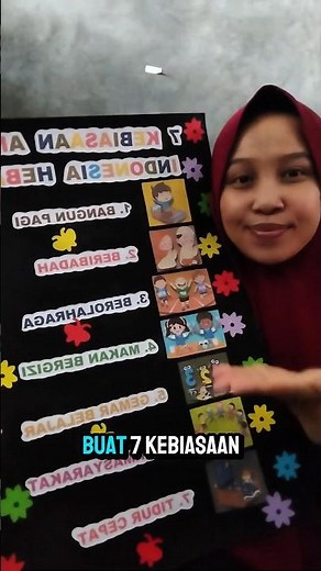 How to make classroom wall decorations, the habits of great Indonesian children #diy #classroomde...