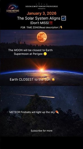 January 3, 2026 🌕☄️The Solar System Aligns in a Rare Way