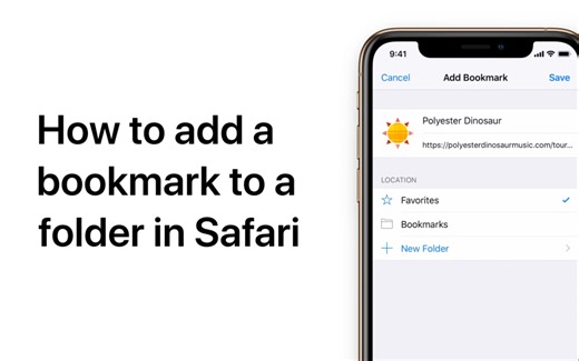 苹果支持 How to add bookmarks to folders in Safari – Apple Support