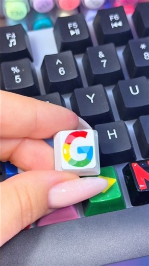 Drawing G for Google Logo! Then Drawing on my keyboard! #keyboard #logo #google #diy #drawing