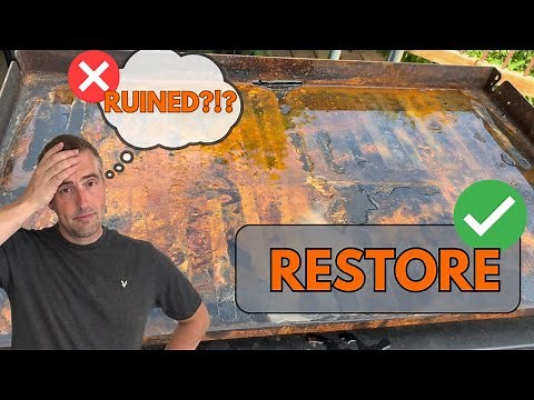 How to Remove Rust from a Blackstone Griddle || Easy Restoration to Make It Look New Again