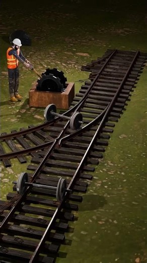 How Trains Switch Tracks! 🚂 #shorts #shortfeeds