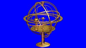 Armillary Sphere. 3D Animation. Loop.