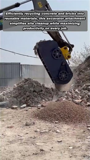 Advanced Machinery Recycling Bricks And Stones On The Construction