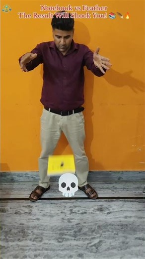 Notebook vs Feather The Result Will Shock You! 📚🪶🔥 #science #experiment #shorts