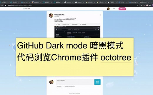 【经验分享】GitHub Dark mode 暗黑模式 + 代码浏览Chrome插件 octotree